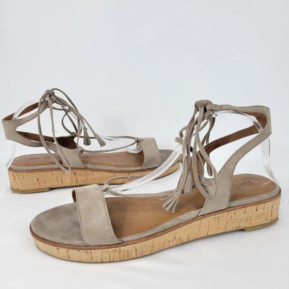 FRYE Miranda Suede Leather Gladiator Wrap Bohemian Sandals Women's 10 M - Picture 1 of 11
